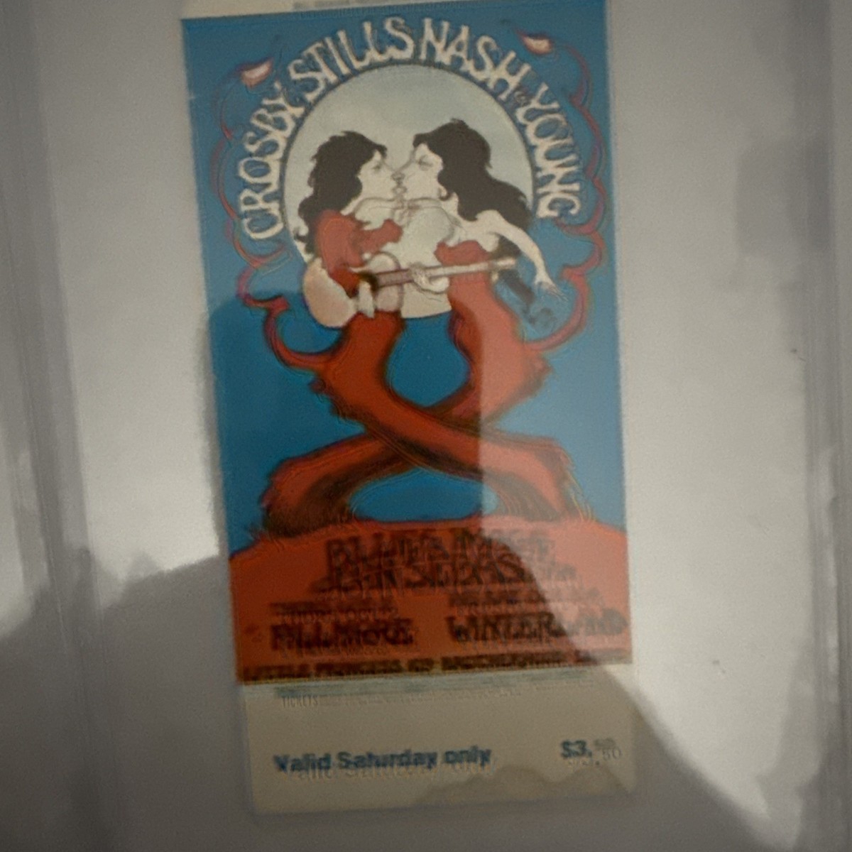 Crosby Stills Nash Young Vintage 1969 Fillmore West Ticket Stubs Lot Of 5