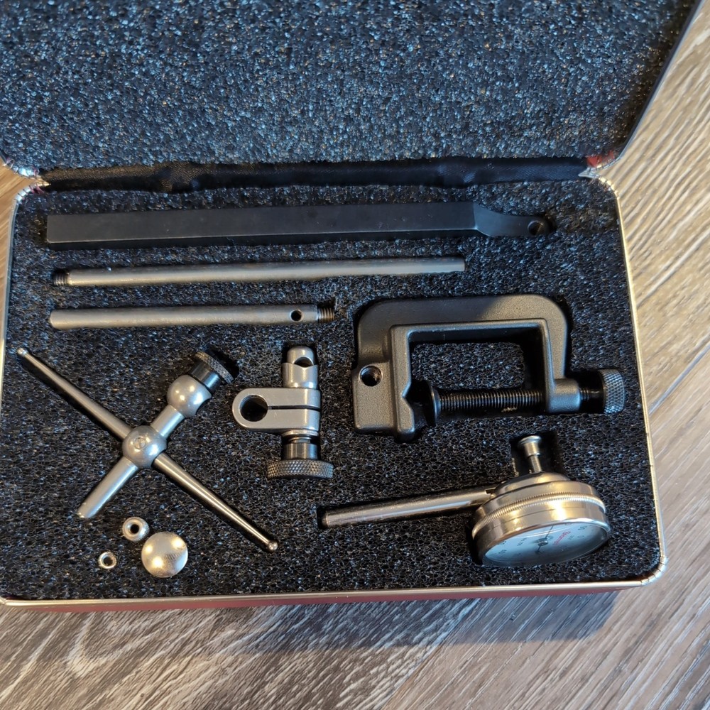 Starrett 196 Dial Indicator Set .001" w/ back plunger