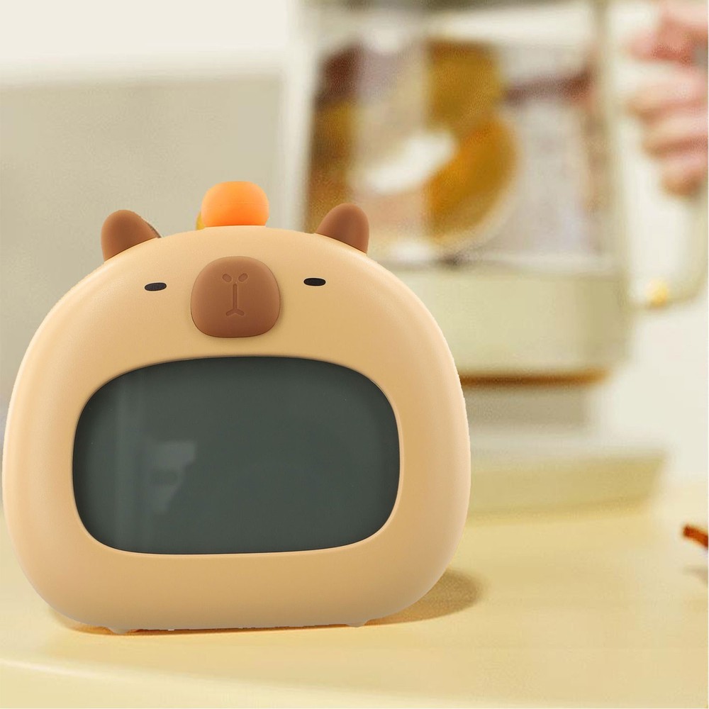 Capybara Shaped LED Alarm Clock Timer Soft Lighting for Any Room Decor