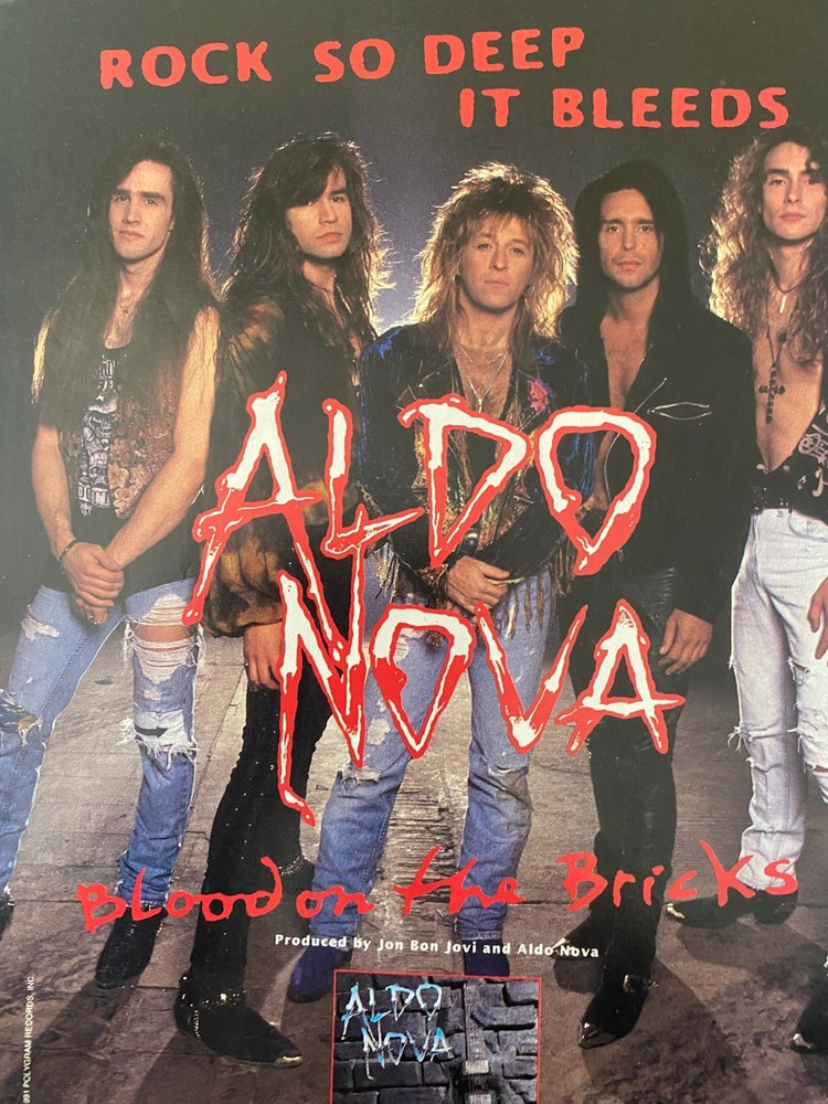 Aldo Nova, Blood on the Bricks, Full Page Vintage Promotional Ad
