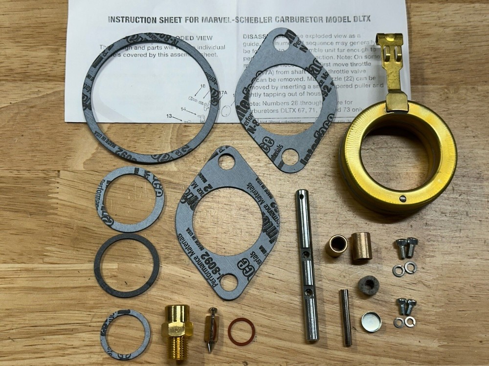 John Deere A, D, G DLTX Basic Carburetor Kit with Float