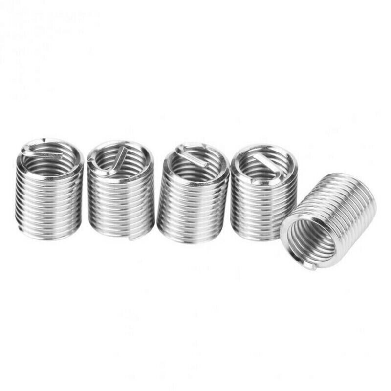 60pcs Spark Plug Rethread Kit Cylinder Head Tap Thread Insert Reamer Repair Tool