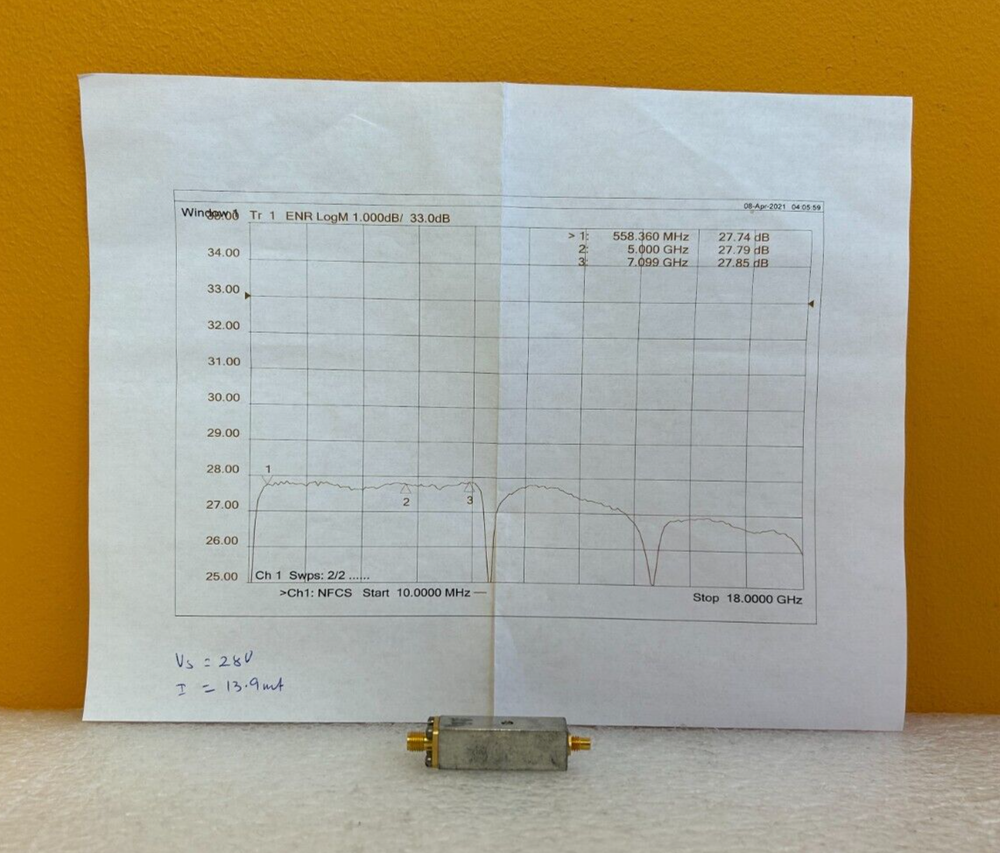 Microwave Semiconductor MSC MC65238 550-7100 MHz, Noise Source. Tested + Data!