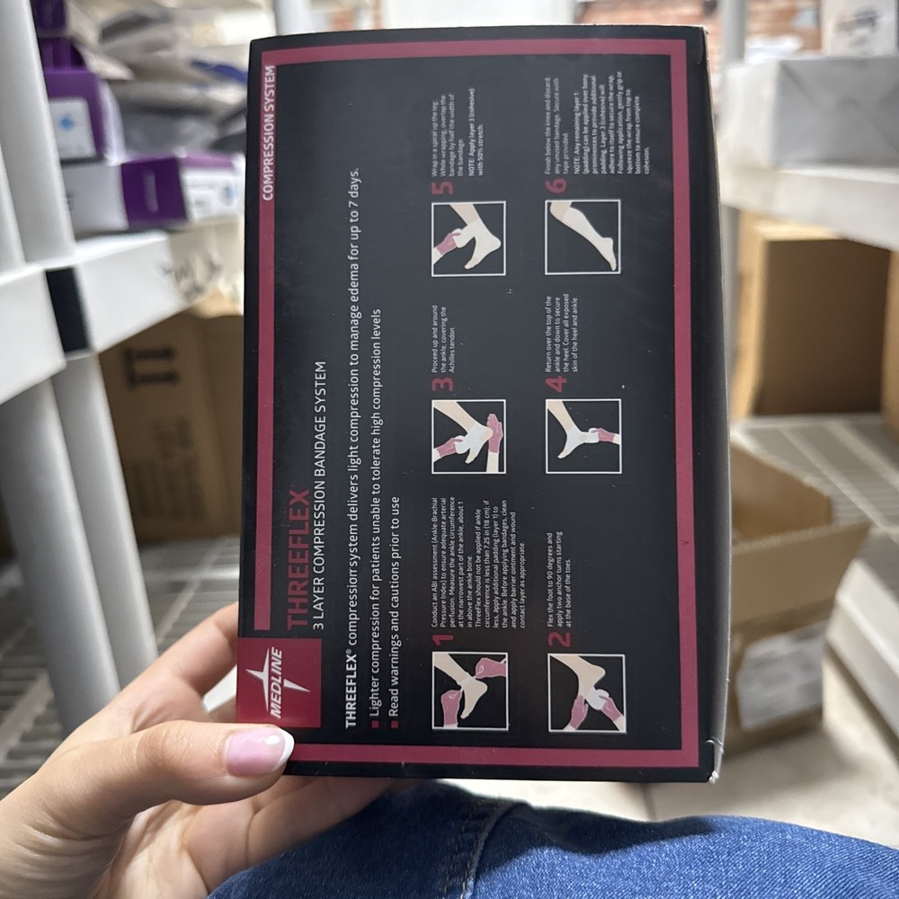 Medline ThreeFlex 3-Layer Compression Bandage System
