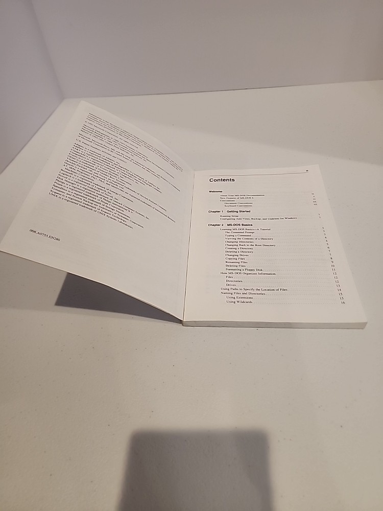 Vintage Microsoft MS-DOS 6.2 Concise User's Guide Manual PC Operating System