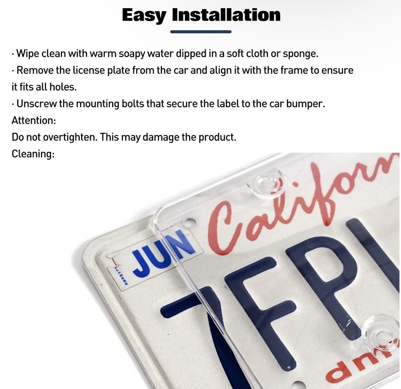 License Plates Shields 2 Pack Frame Covers Clear Bubble Protector For US Plate