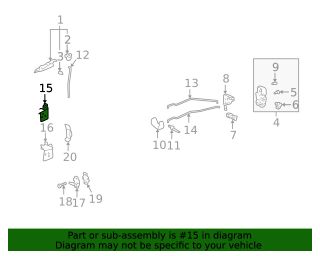Genuine GM Upper Hinge 15814264
