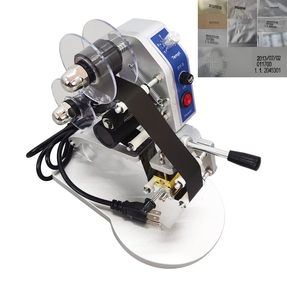 Manual Hot Stamp Ribbon Coding Printer Date Code Machine 110V 40W 1~80 times/min