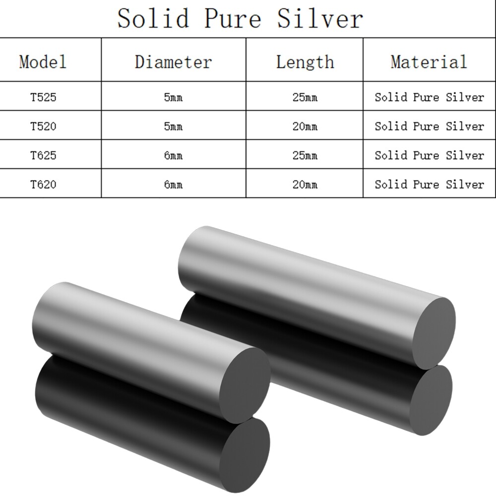 Monosaudio Audio Cable Solid Pure Silver End Terminal HiFi Cable Tube Wire Crimp