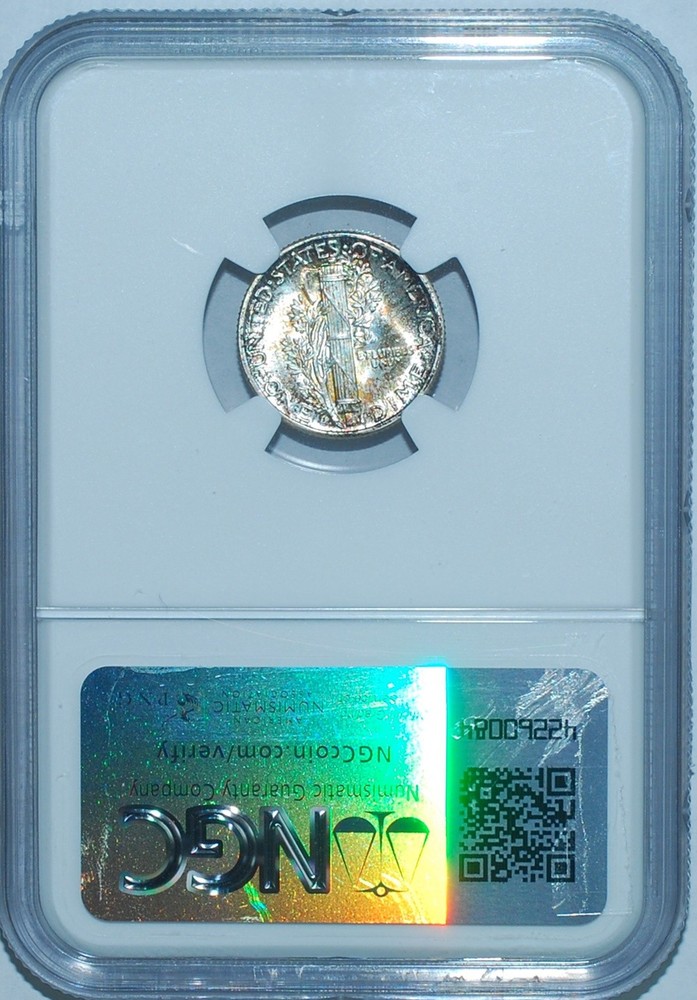 1939 D NGC MS67+FB Full Bands Mercury Dime