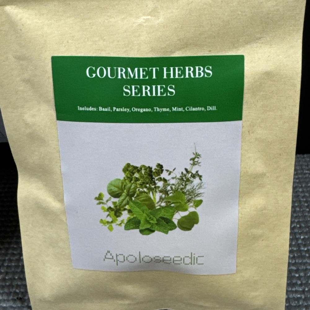 Gourmet Herb Seed Kit Compatible Hydroponics 7 Pack Varieties