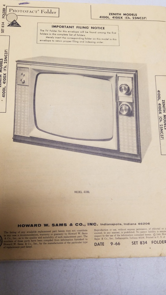 Sam's Photo Fact Set 834 9/66 Complete (D)