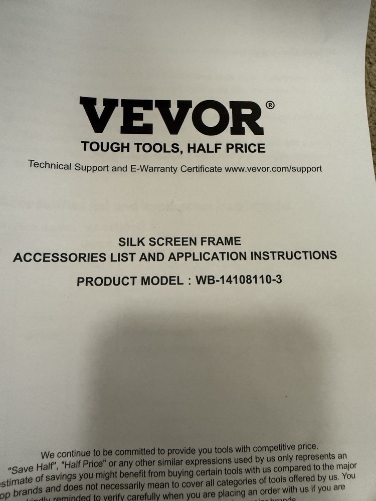 VEVOR Silk Screen Printing Kit Never Used