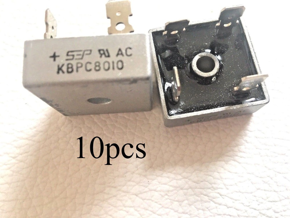 10 Pcs | KBPC8010 80A Amp 1000v Diode Bridge Rectifier