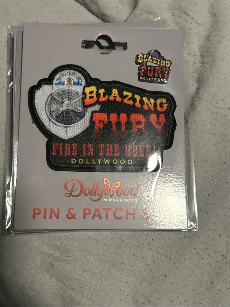 Dollywood roller coaster pen and iron on patch set