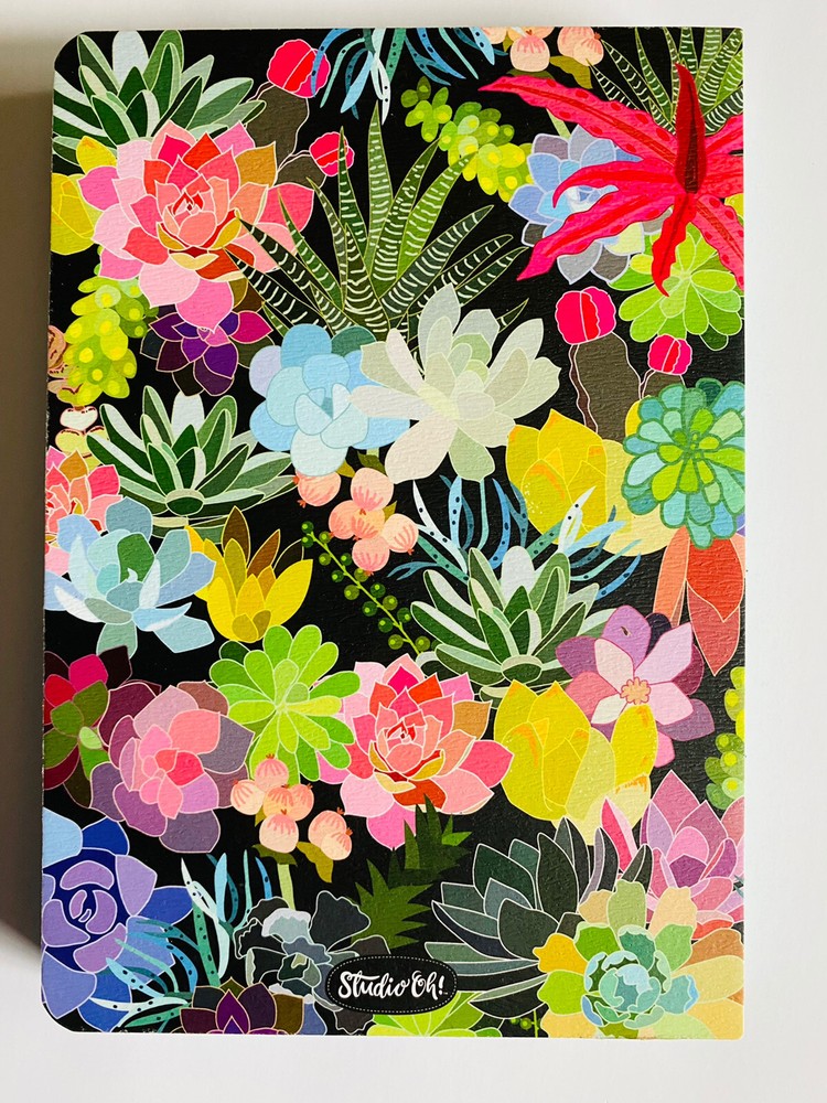 Small Coptic Bound Notebook Journal Studio Oh! - Succulent Paradise Cactus Aloe
