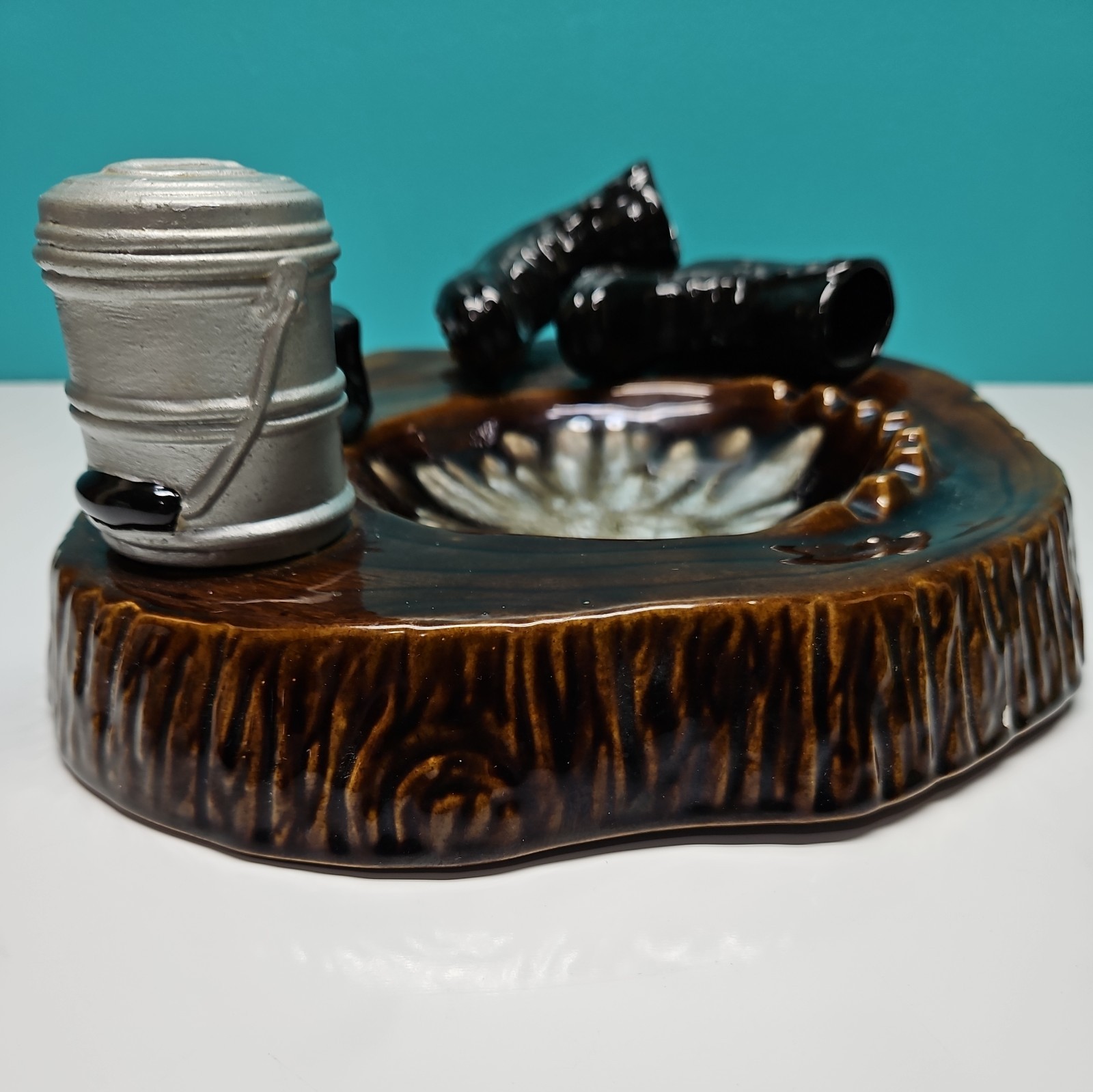 Vintage Coal Miner's Ashtray Large 11” Ceramic