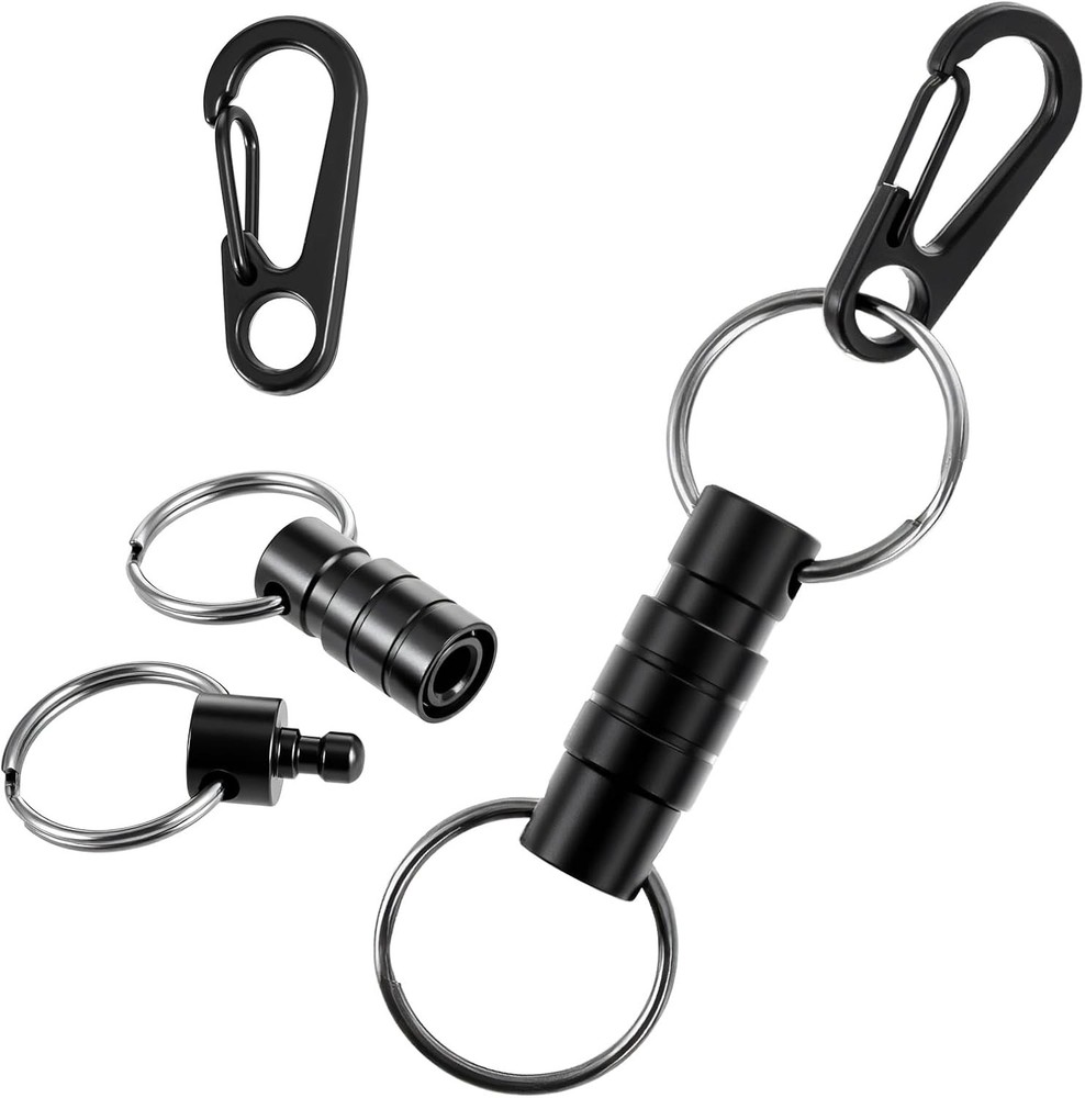 Quick Release Keychain Clip Detachable Carabiner Pull-Apart Key Ring