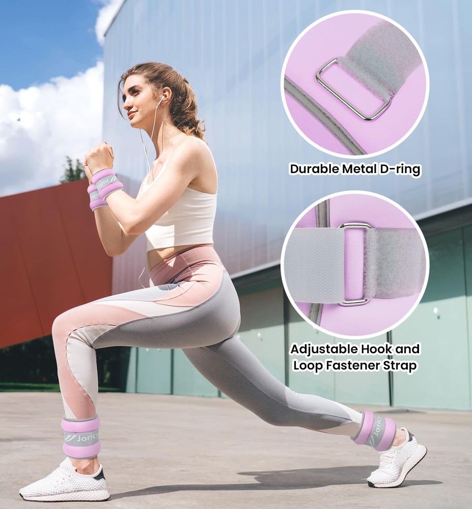 Adjustable Ankle Weights Pair 1-20LB Wrist Leg