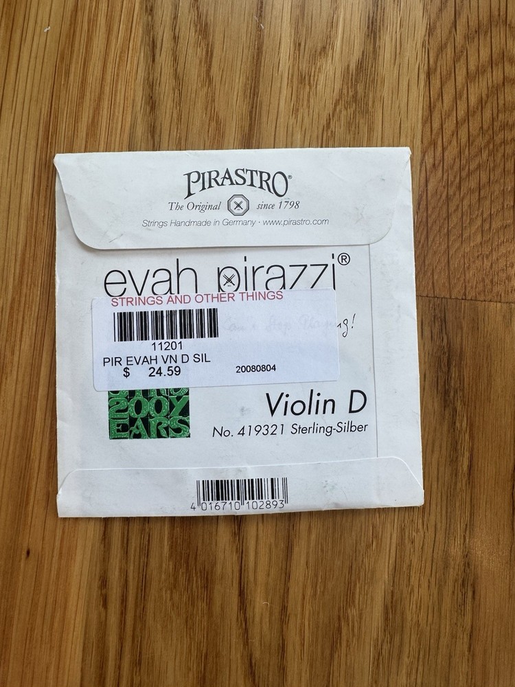 Evah Pirazzi, Pirastro, Violin D String