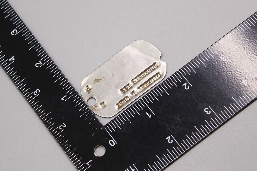 US Single Notched Dog Tag – T44 . FLU3728