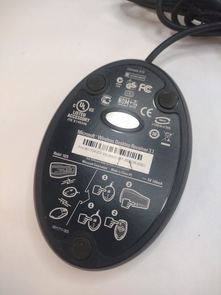 Microsoft Wireless Optical Desktop Receiver 3.1 Model 1028 Replacement USB