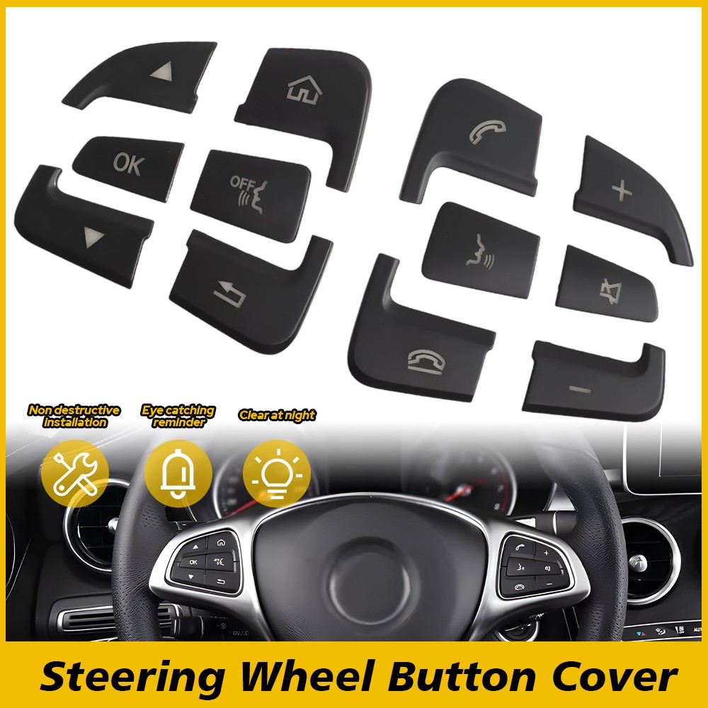 Steering Wheel Multi-Function Button Cover for Mercedes-Benz C300 2015-2019