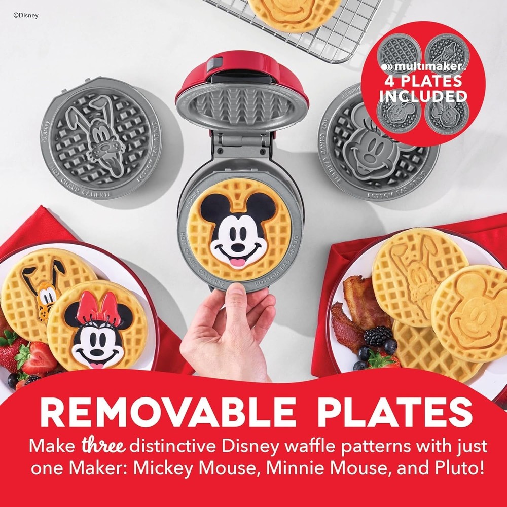 Disney | MultiMaker Mini Maker System - Electric Waffle Maker & Swappable Pla...