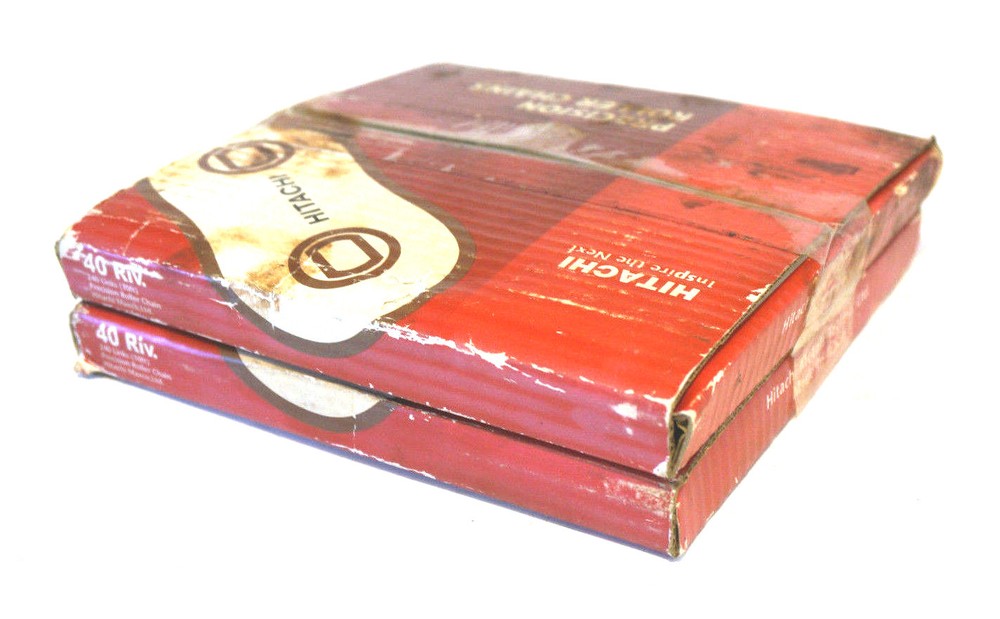 2 NEW HITACHI 40 RIV PRECISION ROLLER CHAINS 240 LINKS 10FT PER BOX