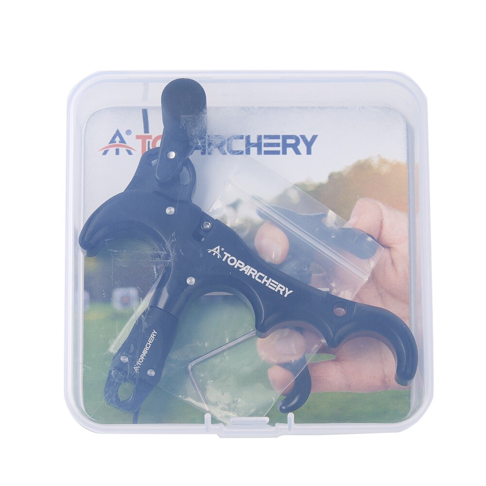 4-Finger Compound Bow Release Adjustable Can Rotate 360° Thumb Release Archery