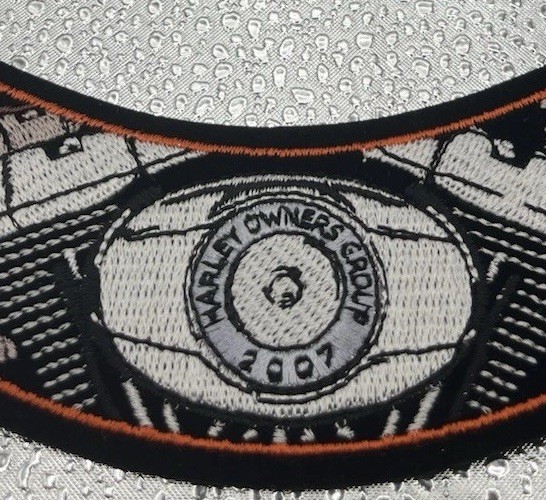 Official 2007 Harley Owners Group HOG Patch V-Twin Engine Rocker Jacket Patch