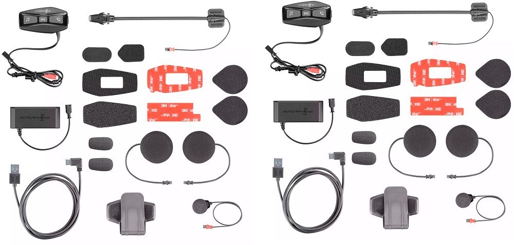 Pair Intercom Slim Motorcycle Helmet Bluetooth 5.0 INTERPHONE Ucom 4 Set 1000mt