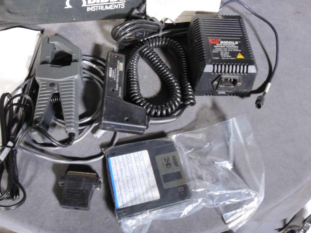 Biddle BITE Battery Charger Fluke Current Probe Duplex Helical Spring Point Lead