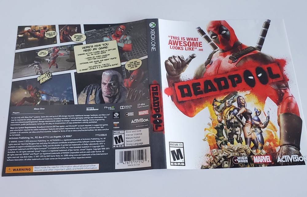 Deadpool (Microsoft Xbox One, 2015)  Artwork Only