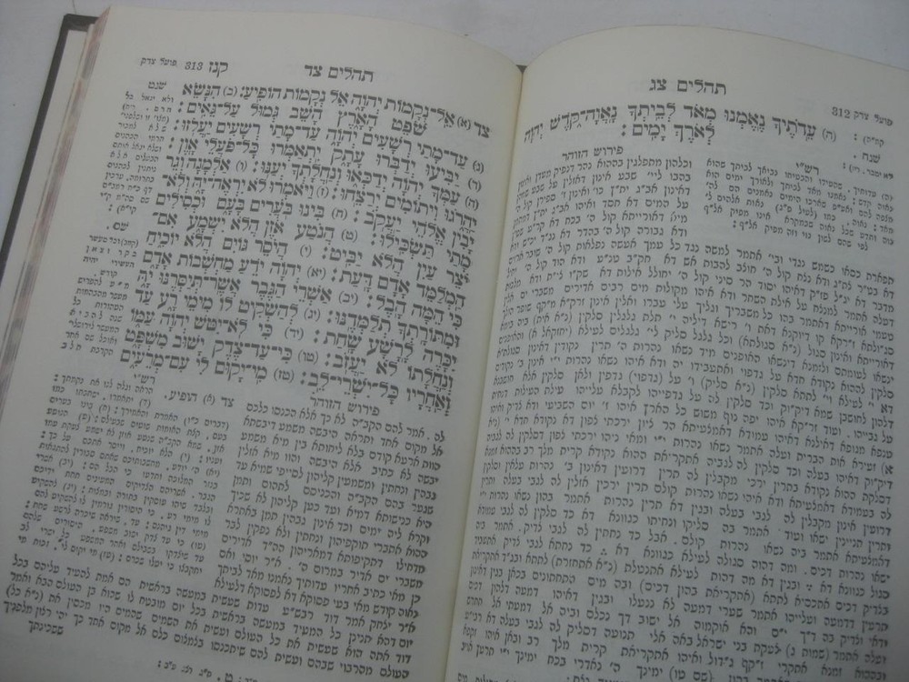 Hebrew TEHILLIM with ZOHAR COMMENTARY תהלים : עם פירוש הזהר השלם