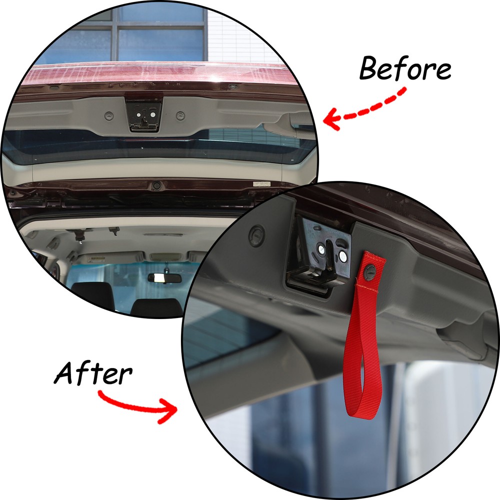 Red Interior Rear Trunk Handle Pull Strap For Honda Pilot 2008