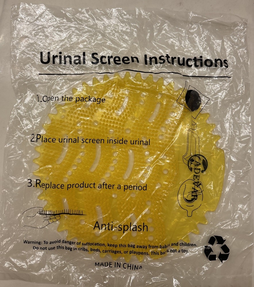 Urinal Toilet Screen Deoderize AntiSplash Cleaning Set Of 3 New In Package