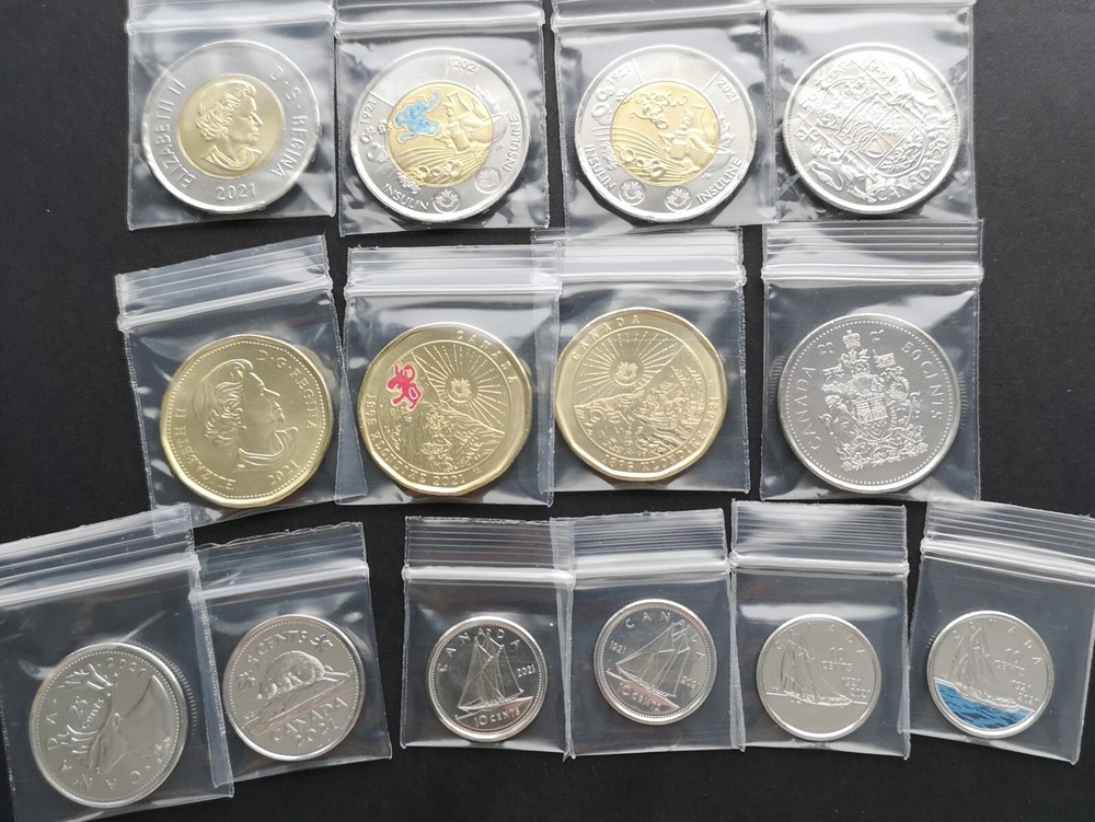 *** CANADA  2021  COMPLETE  UNCIRCULATED  COINS  SET ***