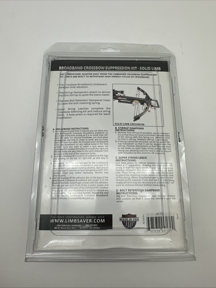 Limbsaver Broadband Crossbow Suppression Kit