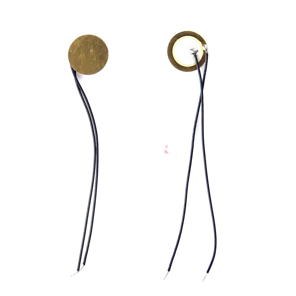 20PCS 12mm Piezo Elements Sounder Sensor Trigger Drum Disc+Wire Copper