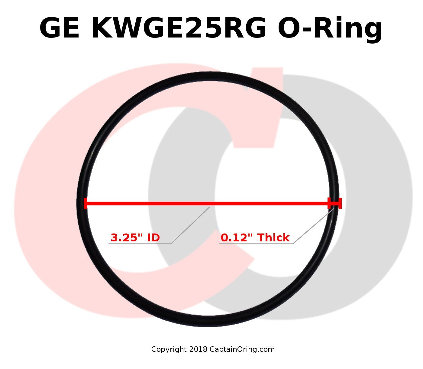 (3 Pack) GE KWGE25RG / WS03X10038 Water Filter O-Ring for GXWH01C, GXWH04F, etc
