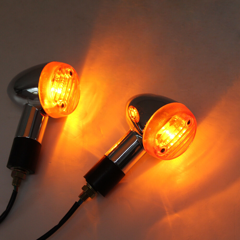 2PCS Turn Signal Lights Amber Blinker For Honda Shadow VT750 VT1100 VT1100 C C2