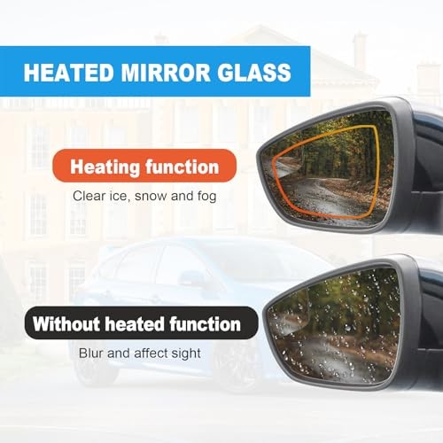 Left Driver Side View Heated Mirror Glass Replacement for Left (Driver Side)