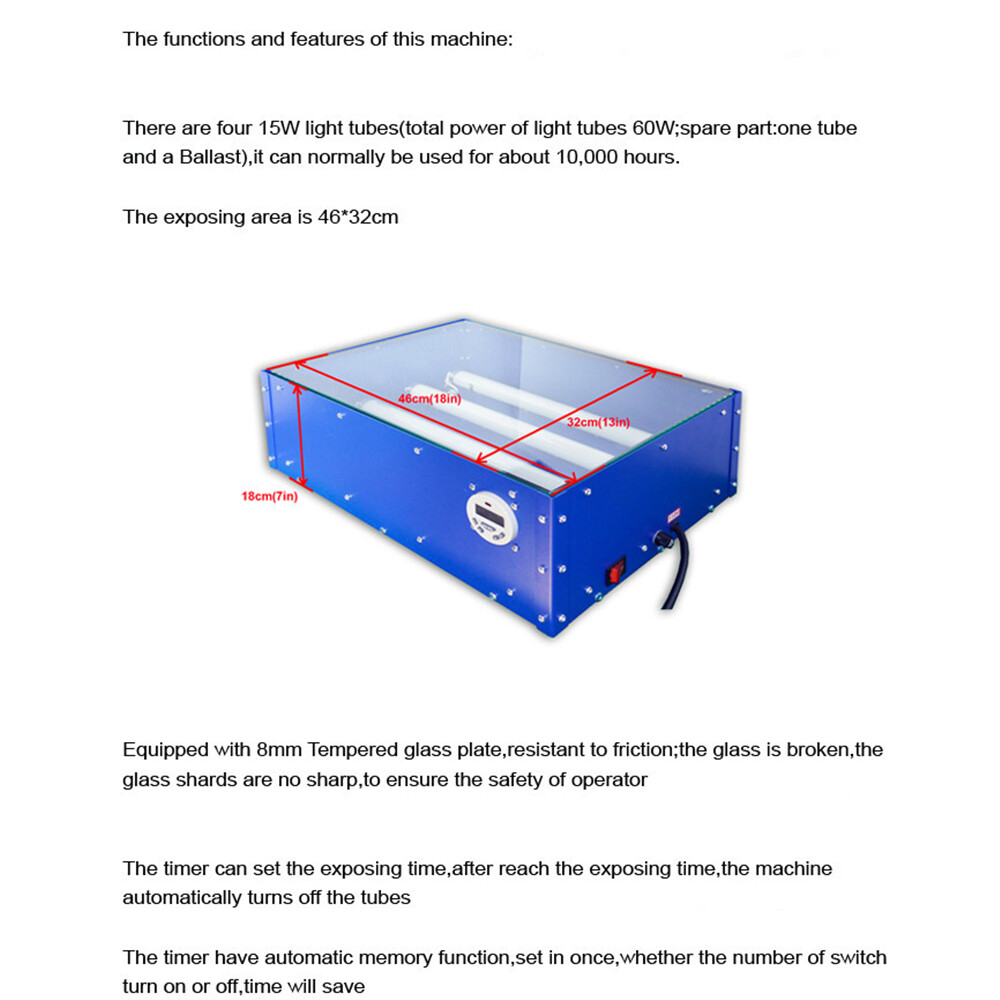 Uv Exposure Unit for Screen Printing - LED Light Plate Maker Machine