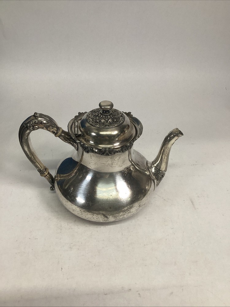 Antique Ornate Silver Plated Teapot