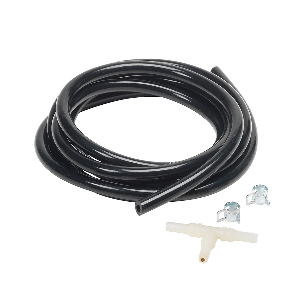 GlowShift Replacement 18' Black Silicone Boost/Vacuum Gauge Hose Kit w T-Fitting