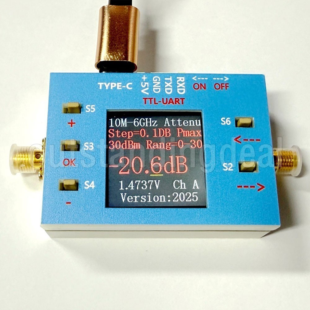 10MHz-6GHz 0.1DB High Precision Digital Programmable RF Attenuator Module os67