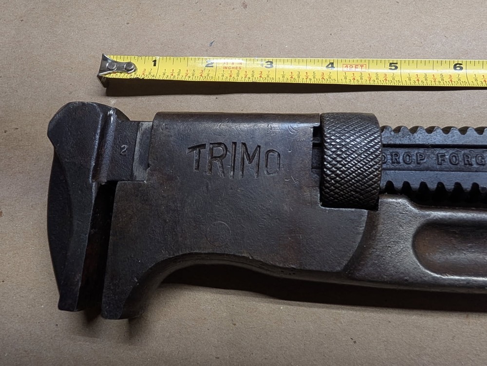 Antique Trimo 12" Adjustable Wrench