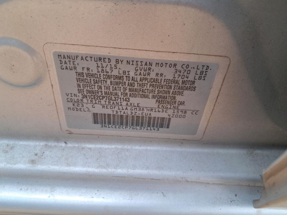 Speedometer Cluster Hatchback Note MPH Sr Fits 15-19 VERSA 4917418