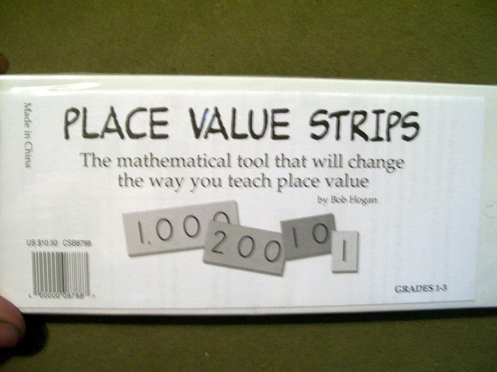 Essential Learning Product 4-Value Whole Numbers Place Value Strips Grades 3-6
